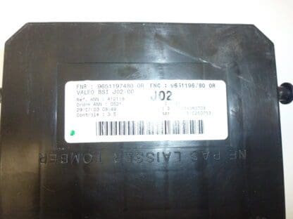 Valeo BSI J02-00 Peugeot 307 6580J0 6580HS - Image 2