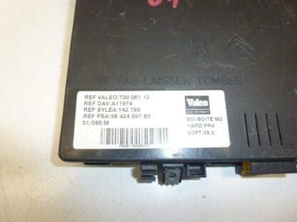 ECU BSI Valeo BOITE M2 9642409780 73006112 - Image 2