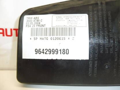 Pravý přední sedačkový airbag Peugeot 607 9642999180 30004751 8216L4 - Image 4