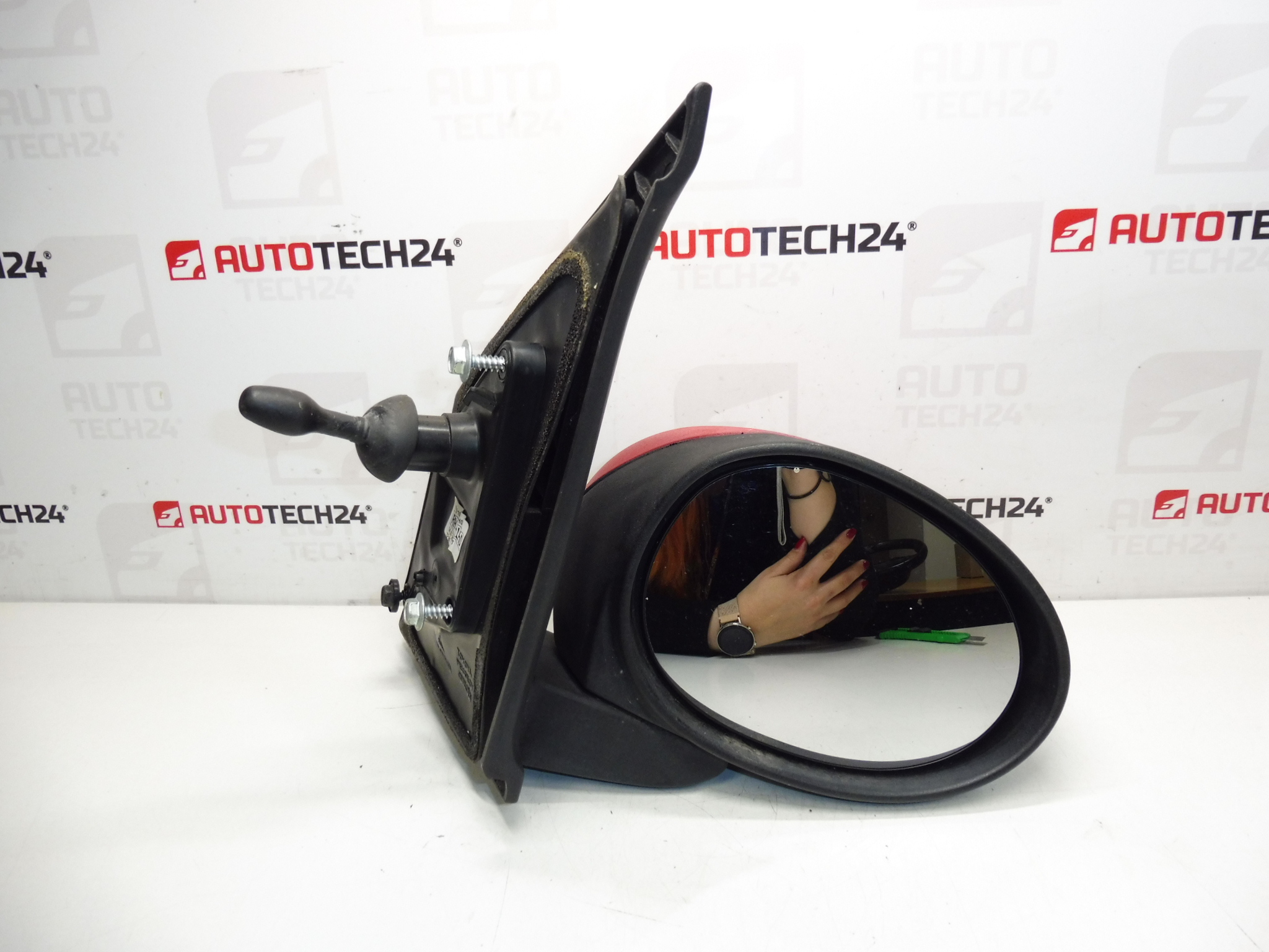 Zrcátko pravé červené Citroën C1 Peugeot 107 87910-0H010 87910-0H011 - Obrázek 2