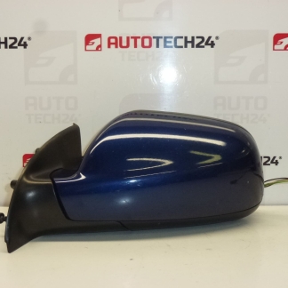 Levé zrcátko Peugeot 307 modrá metalíza 8149AW